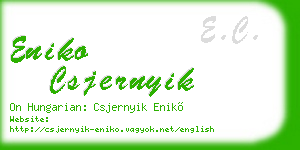 eniko csjernyik business card